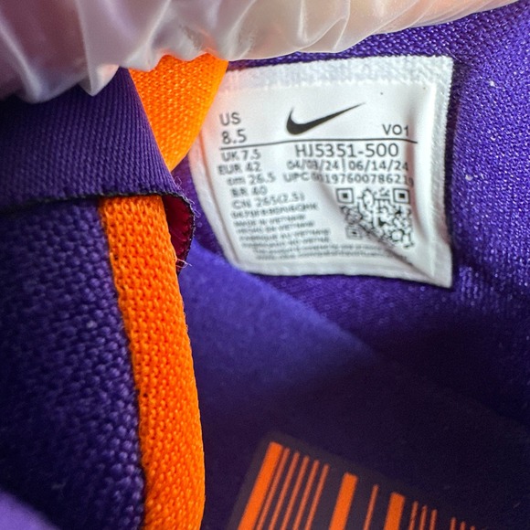 Nike Book 1 Sunset Purple Shoes Mens Size 8.5 HJ5351-500 - Picture 7 of 9